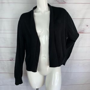 Michael Kors open front crop cardigan black Sz 3X